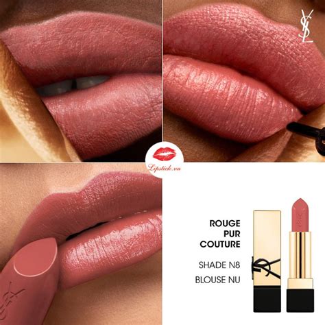 Son YSL N8 Blouse Nu Rosy Nude Màu Hồng Đào Đẹp Nhất Lipstick vn