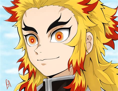 [OC] Rengoku - Demon Slayer (Digital Drawing) : r/KimetsuNoYaiba