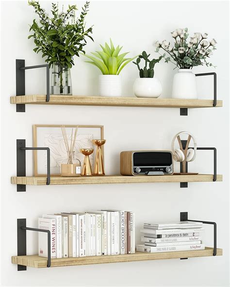 EALLRINEC Floating Shelves 24 Inches Easy To Install Wall Mounted