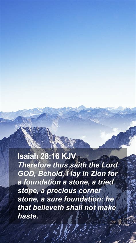 Isaiah 28 16 Kjv Mobile Phone Wallpaper Therefore Thus Saith The Lord