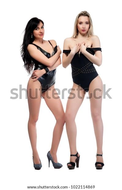 Two Women Blonde Brunette Sexy Dress Stock Photo Shutterstock