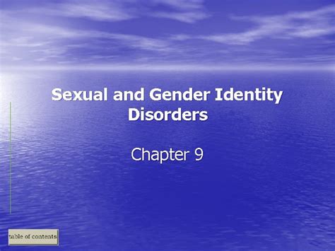 Sexual And Gender Identity Disorders Chapter Sexual