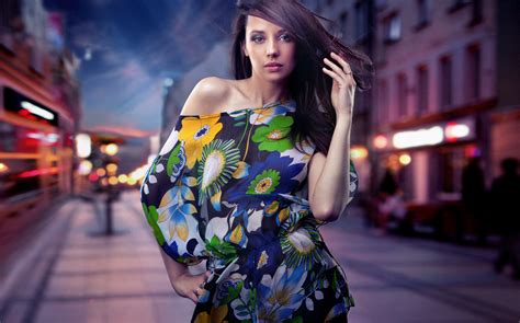 Cute Brunette Posing On A City Street Backflow Technology