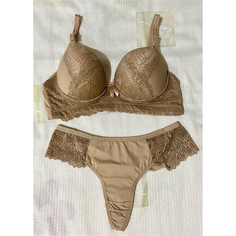 Conjunto Lingerie Renda Shopee Brasil