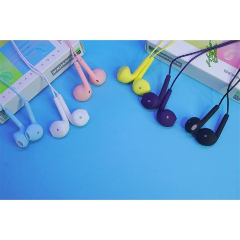 Jual Headset Handsfree Earphones Macaron U Mm Color Hifi Extra