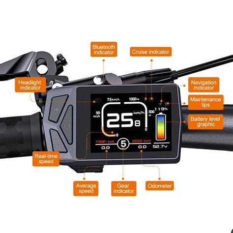 E bike B02N U UART wyświetlacz LCD HMI z funkcją wielojęzycznego języka