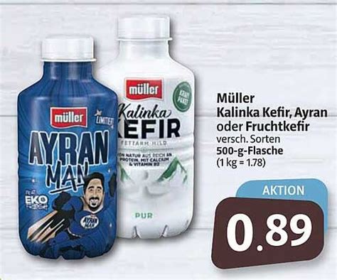 M Ller Kalinka Kefir Ayran Oder Fruchtkefir Angebot Bei Markant Markt