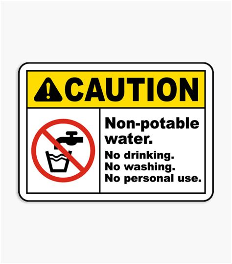 Non Drinking Water Signs - Alumetal