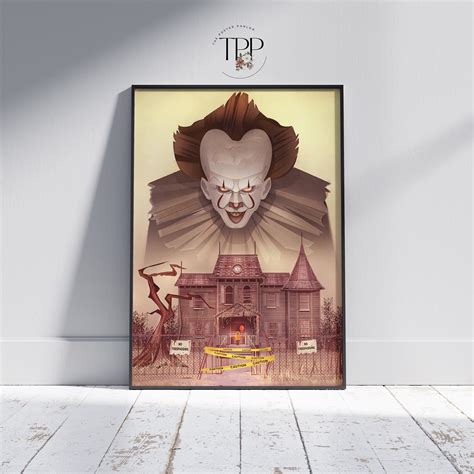 Pennywise Movie Poster Stephen King Wall Art Unique Home - Etsy