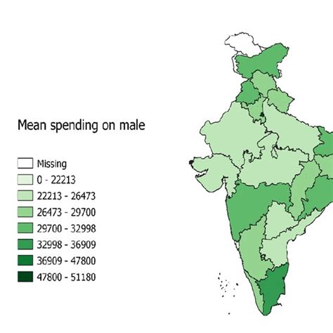 Unadjusted household per capita education spending of 6–22 years age