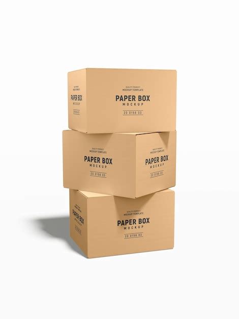 Premium Psd Cardboard Paper Delivery Box Packaging Mockup