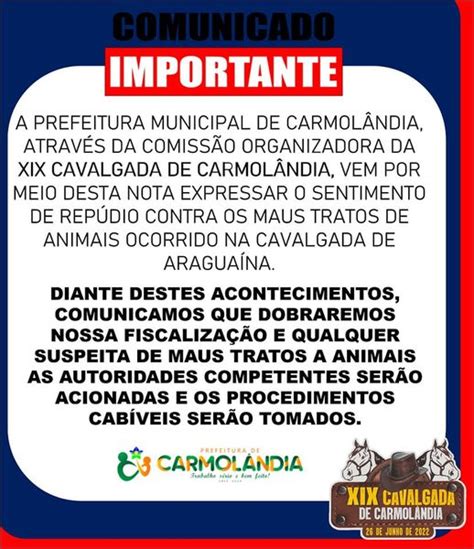 Comunicado Importante Prefeitura de Carmolândia