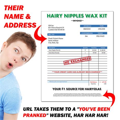 Hairy Nips Prank Joke Mail Letter Sent 100 Anonymous Directly To Your Friends For Humor And