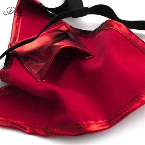 DAVYDAISY Women Sexy Panties Latex Panties Pocket Wetlook PU Leather Thongs Sexy Lingerie Exotic
