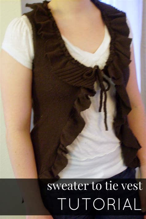 Sweater Makeover Easy Ruffled Vest Tutorial Create Enjoy