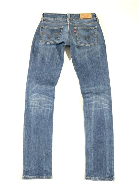 Women S Vintage Levi S Red Tab Slim Fit Stretch Blue Denim Jeans