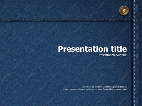 Denim Powerpoint Template Goodpello