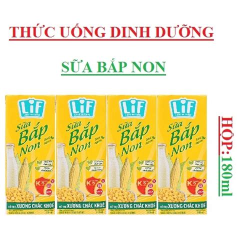 Nơi Bán Sữa Bắp Non Lif Lốc 4 Hộp X 180ml Chính Hãng Giá Rẻ Nhất