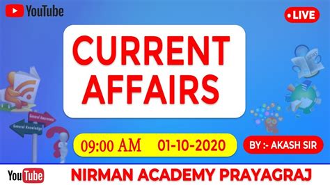 Current Affairs Part Nirman Academy Youtube