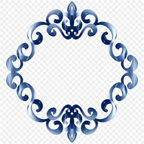 Elegant Blue Border Png Picture Elegant Blue Victorian Flourish Border