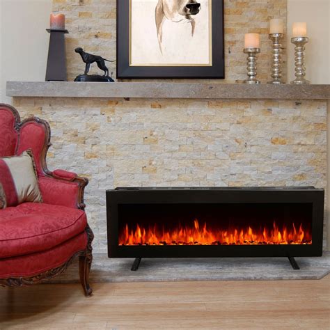 GMHome 60 Inches Wall Mounted Electric Fireplace Freestanding Heater