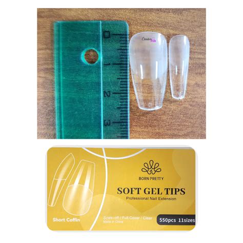 Tips De Gel Pre Limados Short Coffin 550und Born Pretty CREATIVA STORE