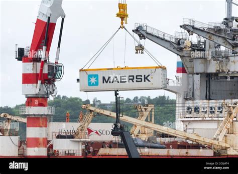 Crane Unloads Container Ship Sevmorput Russian Nuclear Powered