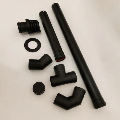 80 mm Black Chimney Flue Kit for Pellet Stove - China Pellet Stove Flue ...