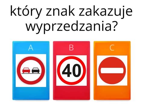 Znaki Nakazu Klasa Technika Quiz