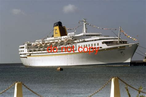 Costa Riviera Cruise Ship 35mm Photo Slide 1986 Travel Souvenirs