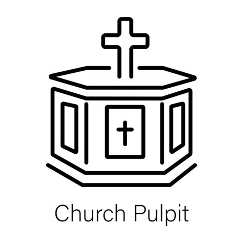 Premium Vector | A black and white logo for the church church church