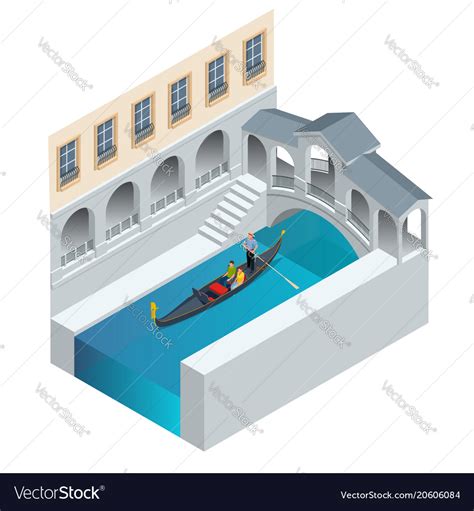 Isometric Traditional Gondola Gondola Royalty Free Vector