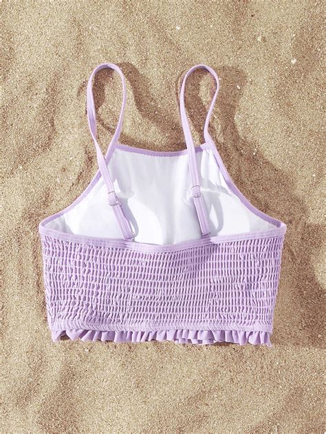 Emmiol Envío gratis Top de bikini de canalé Morado L de Bikinis en la tienda en línea EMMIOL