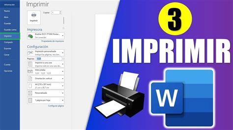 Como IMPRIMIR EN WORD YouTube