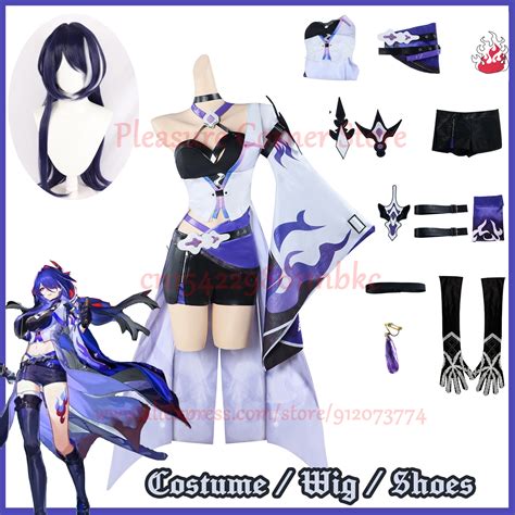 Auf Lager Acheron Cosplay Kost M Honkai Star Rail Acheron Cosplay Kleid