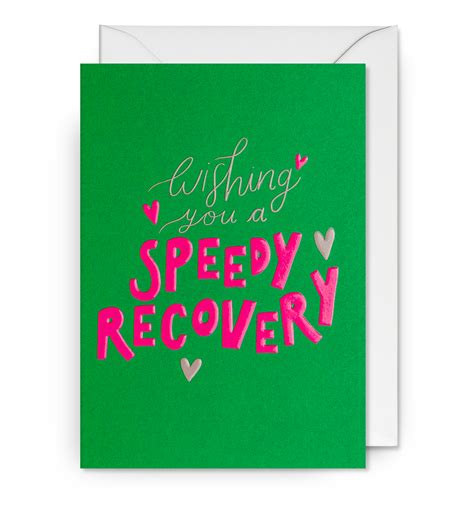 Wishing You A Speedy Recovery Card By Lagom Design Curiouser