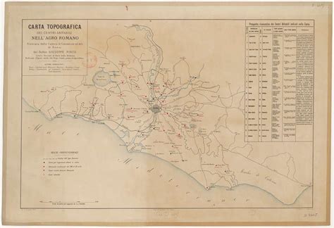 Carta Topografica Del Centri Abitabili Nell Agro Romano Del Dottor