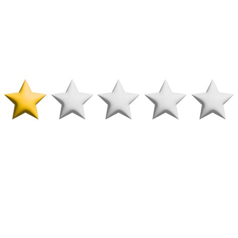 1 Stars Rating Sign And Symbol On Transparent Background 17177863 Png