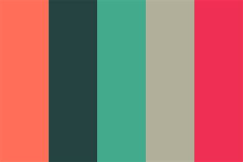 Salmon And Green Color Palette