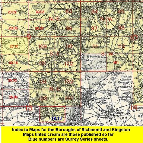 Old Maps of Richmond Surrey, Twickenham