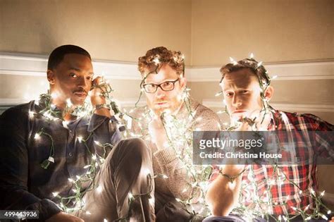 Actors Anthony Mackie, Joseph Gordon Levitt, Seth Rogen of 'The Night... News Photo - Getty Images