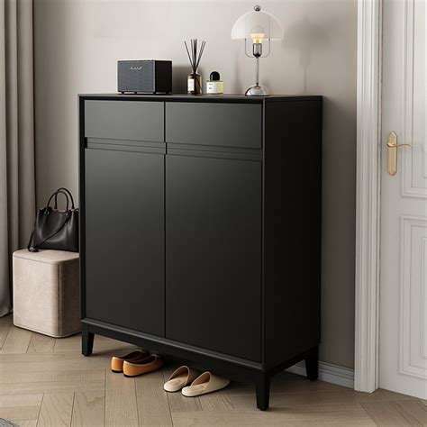 Eden Rim Pair Solid Wood Shoe Storage Cabinet Wayfair