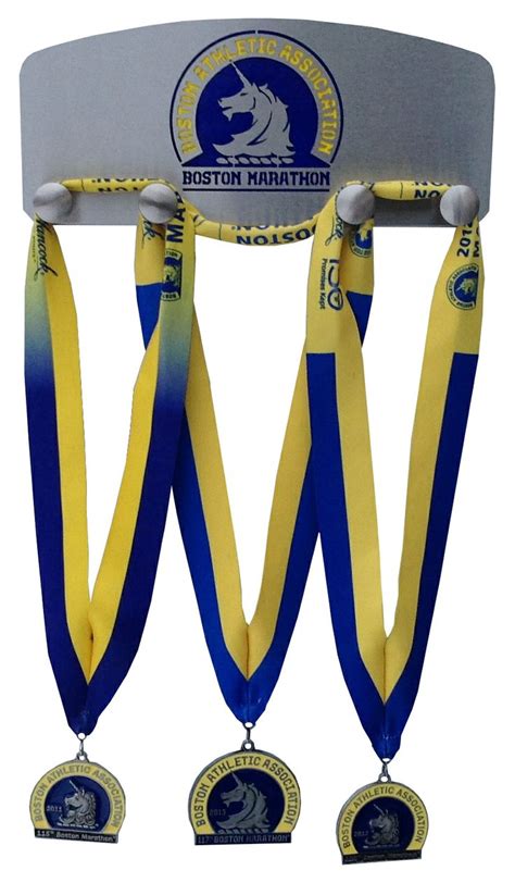 Pin On Boston Marathon Official Medal Display By Blue Diamond Athletic