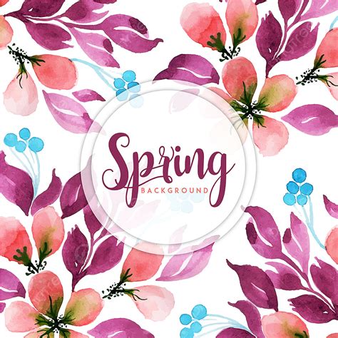 Spring Floral Watercolor Vector Design Images Watercolor Spring Floral