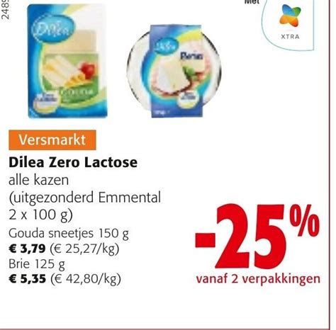 Dilea Zero Lactose Gouda Sneetjes G Promotie Bij Colruyt