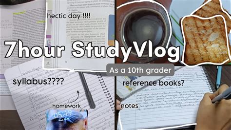 7 Hour Productive Study Vlog As A 10th Grader Syllabus Books Notes