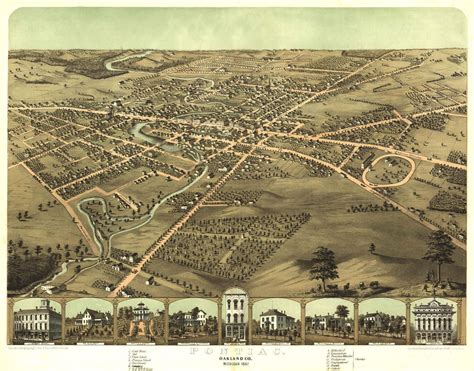 Historic Map - East Saginaw, MI - 1867 | World Maps Online
