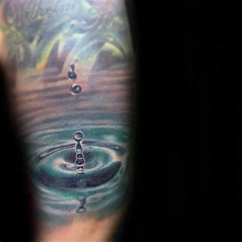 30 Water Drop Tattoo Designs For Men - Liquid Ink Ideas