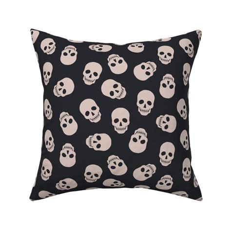 Simple black skull pattern Fabric | Spoonflower