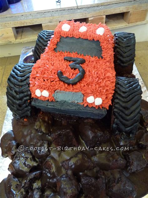 Muddy Monster Truck Birthday Cake Truck Birthday Cakes Monster Truck